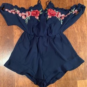 Fashion Nova Embroidered Romper